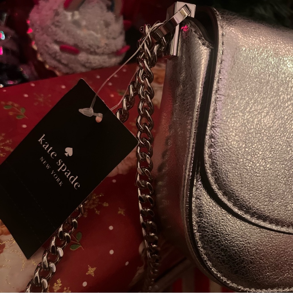NWT Kate Spade Krista Metallic Leather Crossbody - Picture 2 of 9